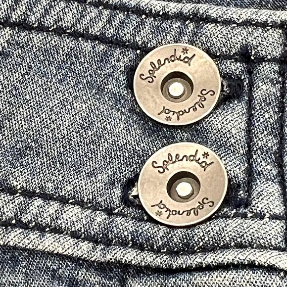 Splendid Cesaire Indigo Button Front Mini Stretch Denim Pencil Skirt size 30 - Picture 7 of 9